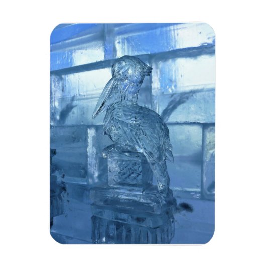 Pelican Ice Sculpture, Quebec, Kanada Magnet (Vertikal)