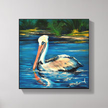 Pelican im Sumpf 10" x 10"