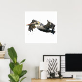 Pelican in Flight Poster (Heimbüro)