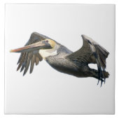 Pelican in Flight Tile (2) Größen Fliese (Vorderseite)