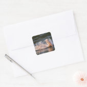 Pelican in Motion Quadratischer Aufkleber (Umschlag)