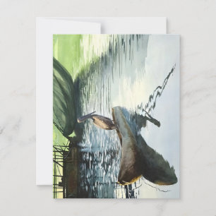 Pelican in Wasserfarben Feiertagskarte