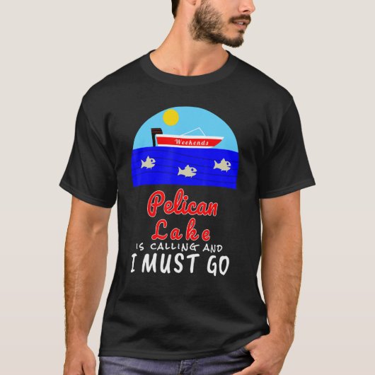 Pelican Lake Minnesota Souvenir TShirt (Vorderseite)