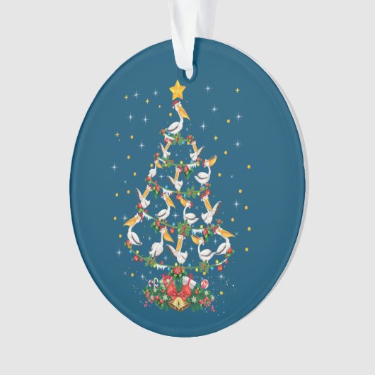 Pelican Lover Xmas Geschenk Matching Pelican Weihn Ornament (Vorderseite)