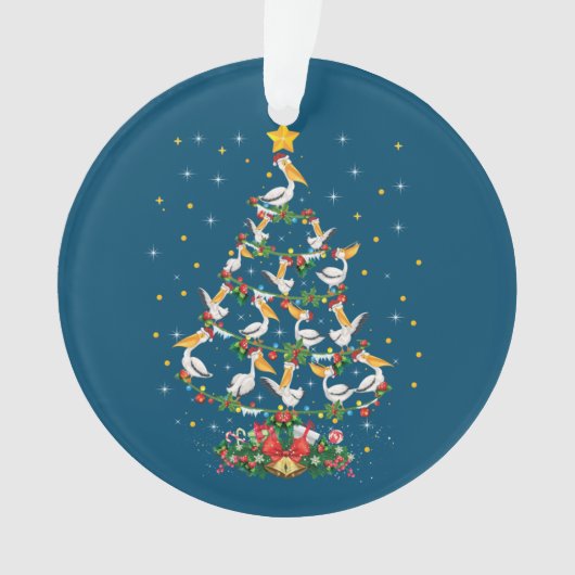 Pelican Lover Xmas Geschenk Matching Pelican Weihn Ornament (Vorderseite)
