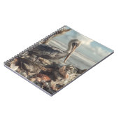 Pelican mit Seashell Shore Notebook Notizblock (Linke Seite)
