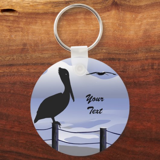 Pelican Ocean Shoreline Custom Schlüsselanhänger (Vorderseite)