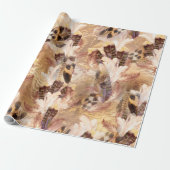 Pelican oder Hawk Feather Muster Geschenkpapier (Ungerollt)