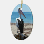 Pelican On Beach Rock, Keramikornament (Links)