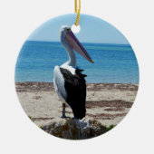Pelican On Beach Rock, Keramikornament (Vorne)