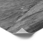 Pelican on Dock - Black & White Poster (Ecke)