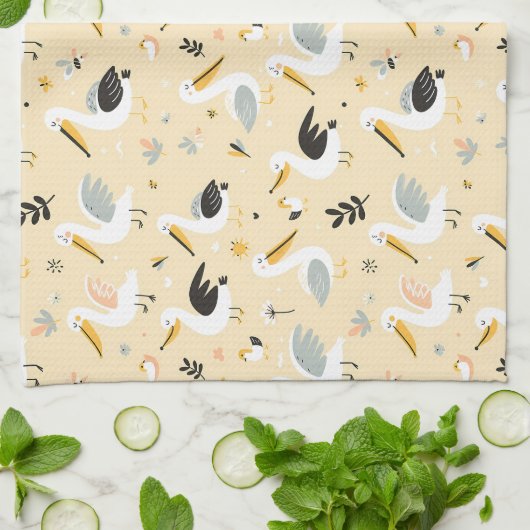 Pelican Paradies Geschirrtuch (Gefaltet)