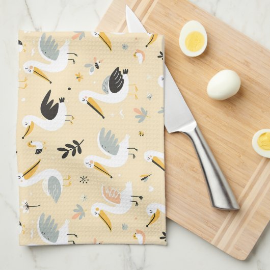 Pelican Paradies Geschirrtuch (Viertel Falte)