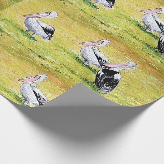 Pelican Paradise Geschenkpapier (Ecke)