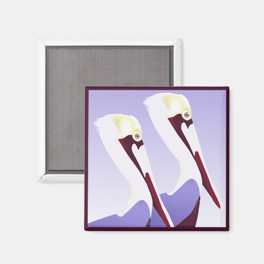 Pelican Pelicans Magnet (Vorderseite/Rückseite)