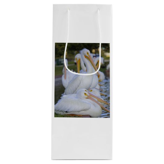Pelican Pile Wine Gift Bag Geschenktüte Für Weinflaschen (Vorderseite)