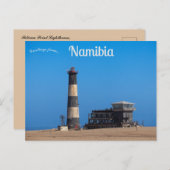 Pelican Point Lighthouse Walvis Bay Namibia Postkarte (Vorne/Hinten)