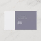 Pelican Portrait Business Card Visitenkarte (Rückseite)