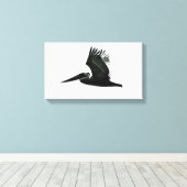 Pelican Print - "In Flight" Leinwanddruck (Insitu (Holzboden))