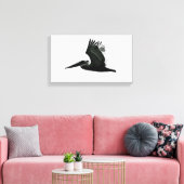 Pelican Print - "In Flight" Leinwanddruck (Insitu (Wohnzimmer))