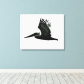Pelican Print - "In Flight" Leinwanddruck (Insitu (Holzboden))