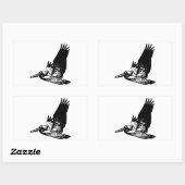 Pelican Rechteckiger Aufkleber (Blatt)