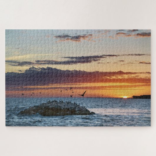Pelican Rock Sunset, Dauphin Island, Alabama Puzzle (Horizontal)