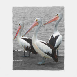 Pelican Sea Bird Minimalistisch Color Pop Fotograf Fleecedecke