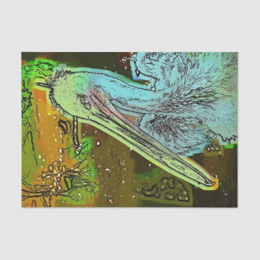 PELICAN SEIDENPAPIER (Vorderseite)