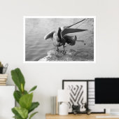 Pelican Showing Off Alaska 1918 Poster (Heimbüro)