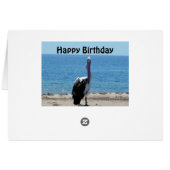 Pelican Stare Down, Geburtstagskarte (Rückseite Horizontal)