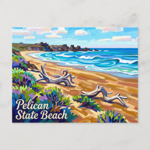 Pelican State Beach, Kalifornien Postkarte