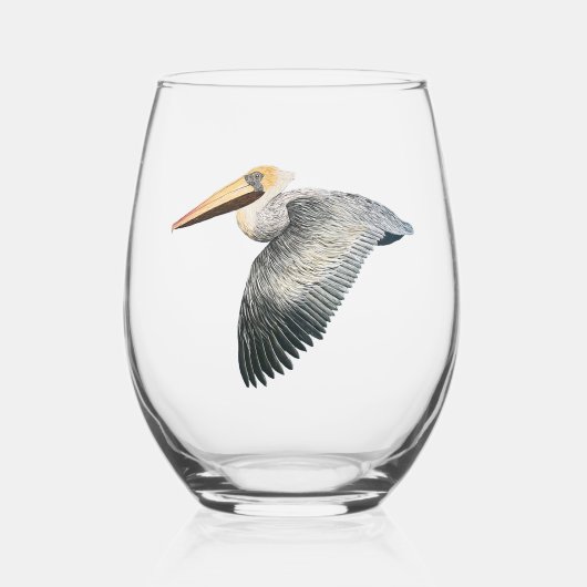 Pelican Stemless Glass Weinglas Ohne Stiel (Vorderseite)