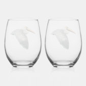 Pelican Stemless Wine Glass - 2 Set Weinglas Ohne Stiel (Rückseite)