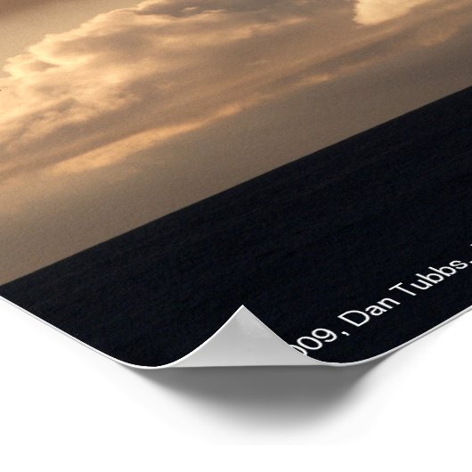 Pelican Sunset Poster (Ecke)