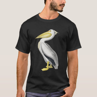 Pelican-T-Shirt Vintage-Vogel-Grafik Weiß Pel T-Shirt