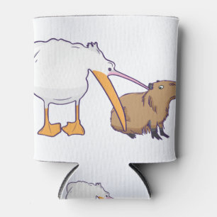 Pelican Tries Capybara Funny Niedlich Kawaii zu es Dosenkühler