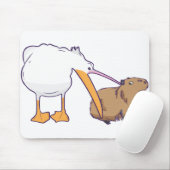 Pelican Tries Capybara Funny Niedlich Kawaii zu es Mousepad (Mit Mouse)