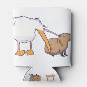 Pelican Tries Capybara Niedlich Kawaii essen Dosenkühler (Rückseite)