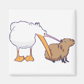 Pelican Tries Capybara Niedlich Kawaii essen Magnet (Vorne)