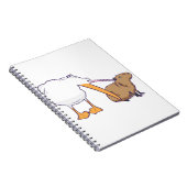 Pelican Tries Capybara Niedlich Kawaii essen Notizblock (Rechte Seite)