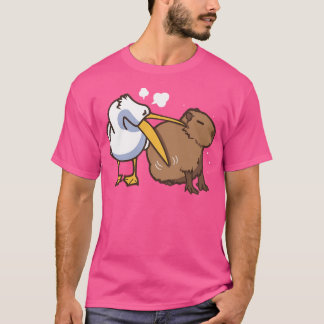 Pelican Triest Capybara Niedlich Kawaii Funny T-Shirt