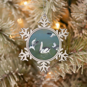 Pelican und die Gate Crashers, Schneeflocken Zinn-Ornament