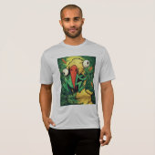 Pelican vs Frog Swamp Never Give Up Funny T-Shirt (Vorne ganz)