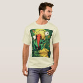 Pelican vs Frog Swamp Never Give Up Funny T-Shirt (Vorne ganz)