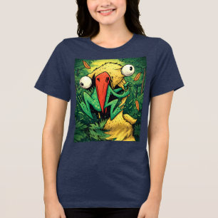 Pelican vs Frosch Sumpf Nie Aufgeben Lustiges T-Sh Tri-Blend Shirt
