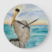 Pelican Wall Clock Große Wanduhr (Vorderseite)