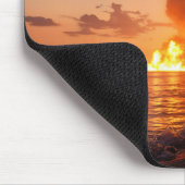 Pelican Watching Coastal Inferno Mousepad (Ecke)
