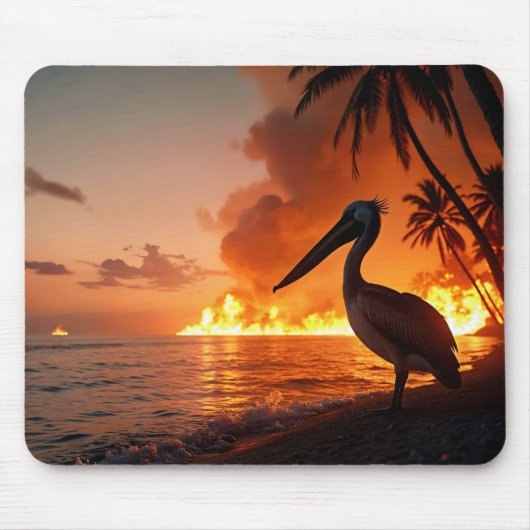 Pelican Watching Coastal Inferno Mousepad (Vorne)
