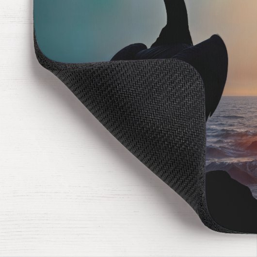 Pelican Watching Coastal Wildfire Mousepad (Ecke)